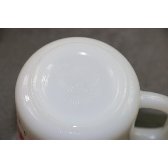 Vintage Fire King Snowflake Egg Nog Bowl and 8 Cups Anchor Hocking - Picture 4 of 12